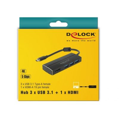 2. DeLOCK 63931 stacja dokująca USB 3.2 Gen 1 (3.1 Gen 1) Type-C Czarny
