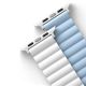 6. Pasek Uniq Revix na Apple Watch 1/2/3/4/5/6/7/8/SE/SE2/Ultra 42/44/45/49mm - biało-niebieski