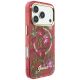 4. Etui Guess IML Glitter Blossom Roses na iPhone 17 Pro Max / 18 Pro Max - burgundowe