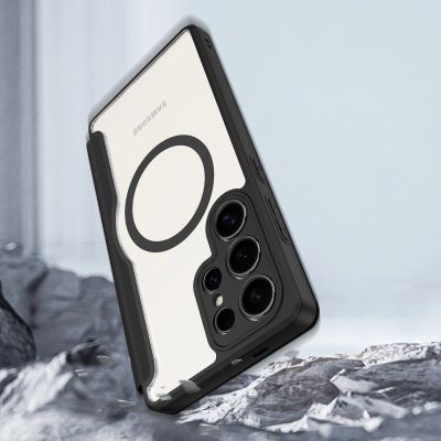 3. Etui Dux Ducis Skin X Pro na Samsung Galaxy S25 Ultra z MagSafe i portfelem - czarne