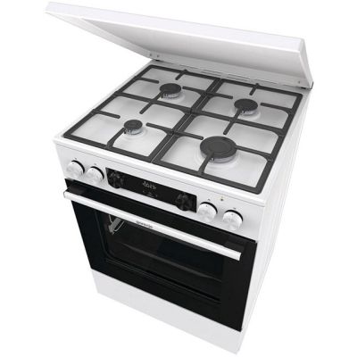 3. Kuchnia gazowo-elektryczna GORENJE GKS6C71WF 60 cm | AirFry | ExtraSteam | FrozenBake | biały
