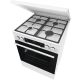 3. Kuchnia gazowo-elektryczna GORENJE GKS6C71WF 60 cm | AirFry | ExtraSteam | FrozenBake | biały