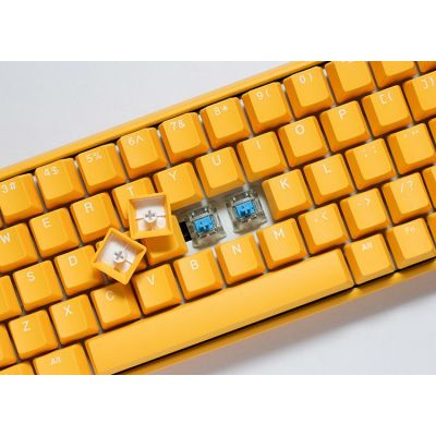 2. Ducky One 3 Yellow Mini klawiatura Gaming USB Niemiecki Żółty