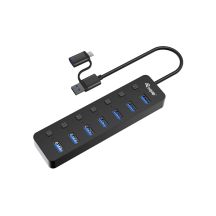 Equip 128965 huby i koncentratory USB 3.2 Gen 1 (3.1 Gen 1) Type-A 5000 Mbit/s Czarny