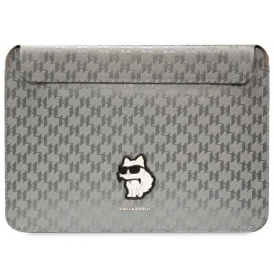 Pokrowiec Karl Lagerfeld Saffiano Monogram Choupette na laptopa 14" - srebrny