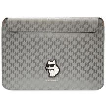 Pokrowiec Karl Lagerfeld Saffiano Monogram Choupette na laptopa 14" - srebrny