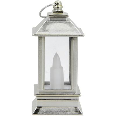 2. ŚWIECA LATARNIA LED 9CM SREBRNY