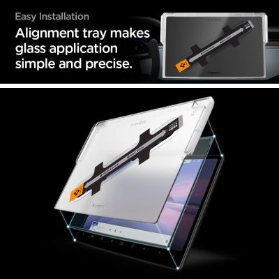10. Szkło hartowane Spigen Glas.tR EZ Fit na Tesla Model X 2022 / Model S 2021 - czarne