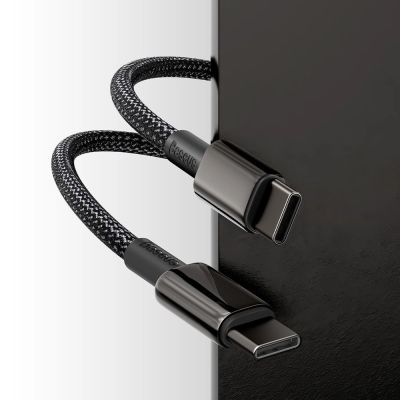 10. Kabel Baseus CATWJ-01 USB-C - USB-C PD QC 100W 5A 1m - czarny