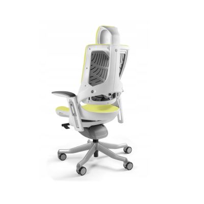 2. Fotel biurowy Wau 2 BL410 tkanina mustard/biały