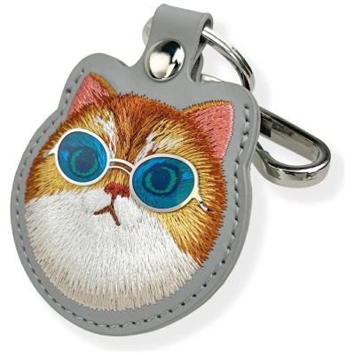 5. Etui Nimmy Glasses Cool Cat na lokalizator - szare