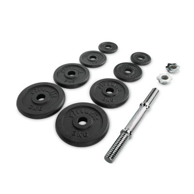 8. VIRTUFIT REGULOWANY ZESTAW HANTLI PRO - ZESTAW SZTANGI - ŻELIWO - 1 X 15 KG