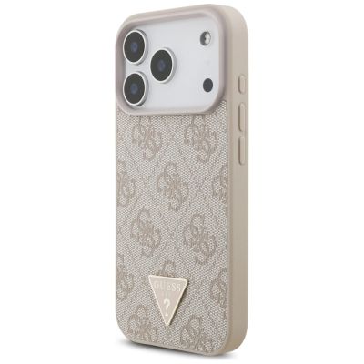 3. Etui Guess 4G Strap Triangle Logo MagSafe na iPhone 17 Pro - różowe