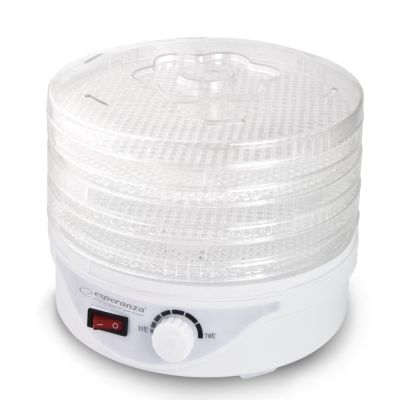 8. Suszarka do grzybów, warzyw i owoców Esperanza DÉLICATESSE EKD003 (250W; kolor biały)