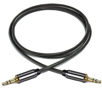 4. Wozinsky uniwersalny kabel mini jack 2x kabel AUX 3 m czarny