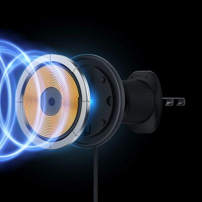 7. Uchwyt Baseus CW01 samochodowy na iPhone z ładowarką indukcyjną 15W na kratkę nawiewu - czarny