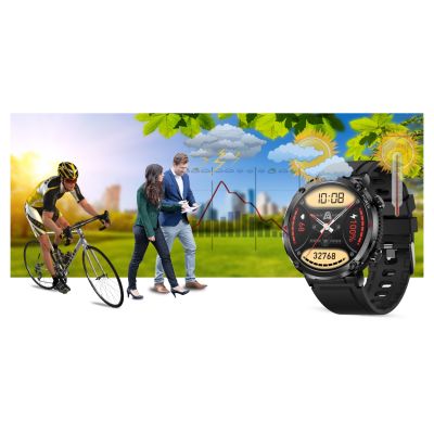 17. Smartwatch Gravity GT21-2 + Pomarańczowy Pasek Silikonowy