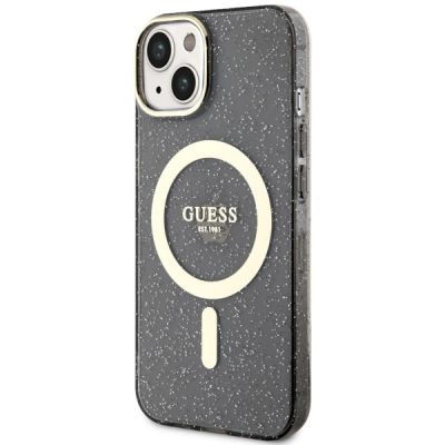 2. Etui Guess Glitter Gold MagSafe na iPhone 14 Plus - czarne
