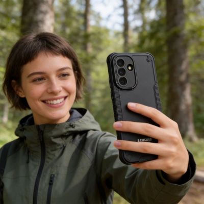 5. Etui Tech-Protect Rugged Shield na Samsung Galaxy A37 5G - półprzezroczysto-czarne