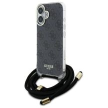 Etui Guess Crossbody Cord 4G Print na iPhone 16 - czarne