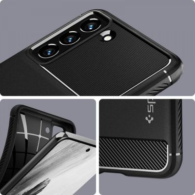 8. Etui Spigen Rugged Armor na Samsung Galaxy S21 FE - czarny mat
