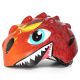 3. Kask rowerowy dziecięcy Wozinsky motyw smok lekki 50-54 cm - czerwony