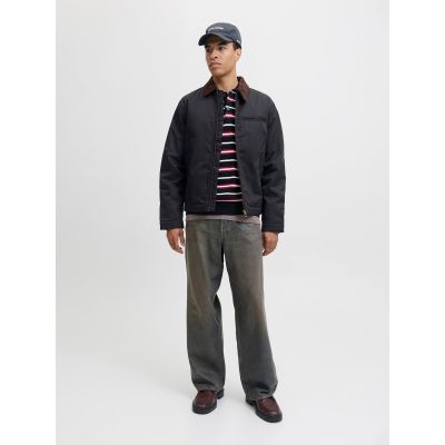 2. Jack&Jones kurtka pilotka JORNORREBRO WORKER JACKET 12282903 BLACK/CORDUROY C