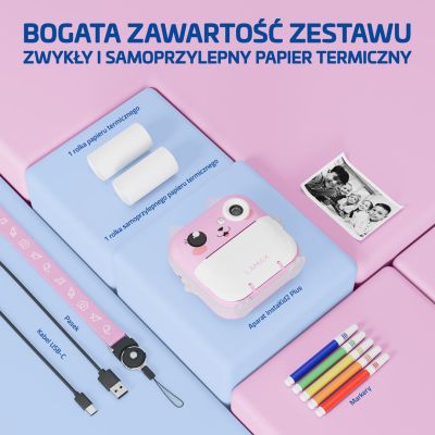 12. Aparat fotograficzny dla dzieci LAMAX InstaKid2 Plus, pink
