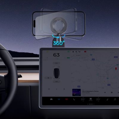 8. Uchwyt samochodowy Baseus PrimeTrip C02 Go kompatybilny z MagSafe przyklejany na deskę rozdzielczą - czarny