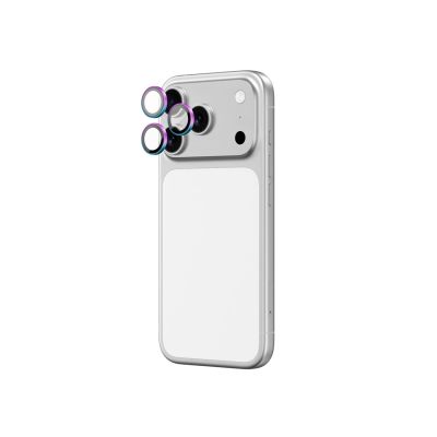 3. Szkło na aparat AMAZINGTHING Lens Glass na iPhone 17 Pro / Pro Max z tęczową ramką aluminiową