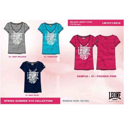 3. T-shirt damski LEONE LW1011/S16 turkusowy "M"