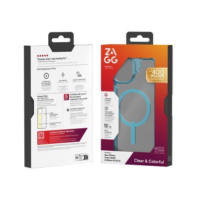 9. ZAGG Santa Cruz Snap - obudowa ochronna do iPhone 16e / 15 / 14 / 13 kompatybilna z MagSafe (blue)