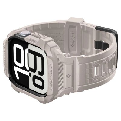 10. Pasek Spigen Rugged Armor Pro na Apple Watch 42 mm - beżowy