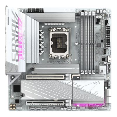 8. GIGABYTE B860M AORUS ELITE WF6E ICE Intel B860 LGA 1851 (Socket V1) micro ATX