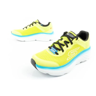 8. Skechers Max Cushioning buty męskie sportowe do biegania lekkie  limonkowe
