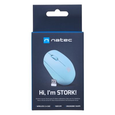 8. NATEC MYSZ BEZPRZEWODOWA STORK 1600DPI NIEBIESKA NMY-2001