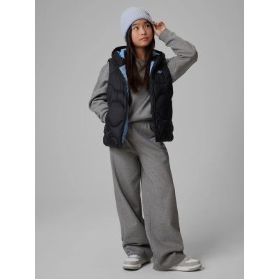 3. Dziewczęcy bezrękawnik z kapturem 4F 4FJRSS26TVJAF355-20S