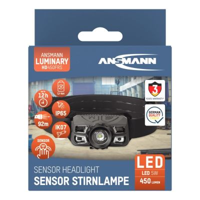 12. Latarka czołowa Ansmann priekiniu žibintu HD450FRS Li-Ion, USB-C 1600-0528
