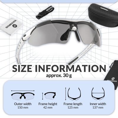 3. Rockbros okulary sportowe 0089 srebne polaryzacja