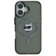 3. Etui Karl Lagerfeld IML Metal Choupette Head MagSafe na iPhone 16 - czarne