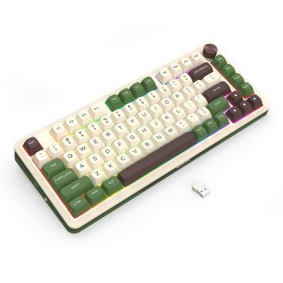 4. REDRAGON K681CGC-RGB-PRO Cyrus klawiatura USB + RF Wireless + Bluetooth Biały, Zielony