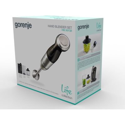 5. Gorenje HBC807QB 0,5 l Mikser ręczny 800 W Czarny, Stal nierdzewna