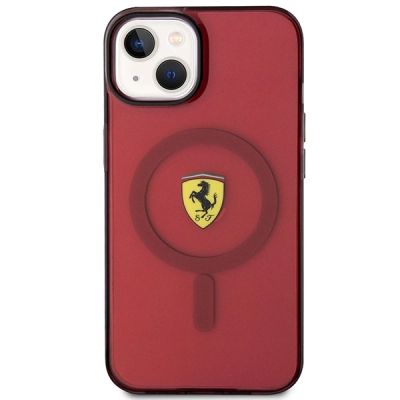 3. Etui Ferrari Translucent MagSafe na iPhone 14 - czerwone