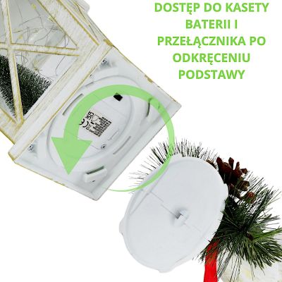 5. LATARNIA LAMPION DEKORACYJNY wys: 48CM - MIKOŁAJ