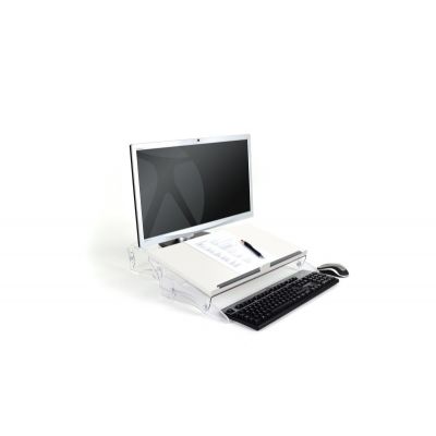 2. BakkerElkhuizen FlexDesk 630N deska z klipsem na dokumenty Akrylowy, Plastik, Guma, Stal Przezroczysty, Biały