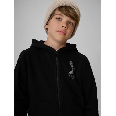 4. Bluza dresowa regular z kapturem chłopięca 4F 4FJKAW26TSWSM3153-20S