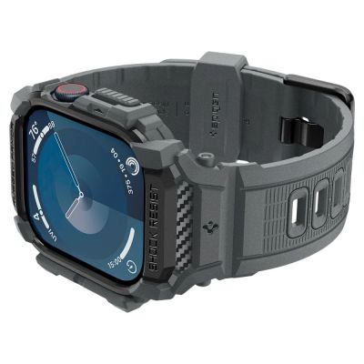 7. Etui Spigen Rugged Armor na Apple Watch 10 46 mm - szare