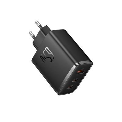 4. Ładowarka GaN Baseus Cube Pro 65W 2x USB-C USB-A - czarna