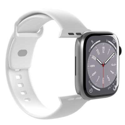 3. Pasek silikonowy Puro Icon do Apple Watch 38 / 40 / 41 mm - biały (2 szt.)