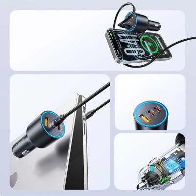 4. Ładowarka samochodowa ORICO HyperDrive 165W 1A2C Triple PD Car Charger